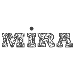 logo mira Pixel maquette 3D pixel 4d gris-min